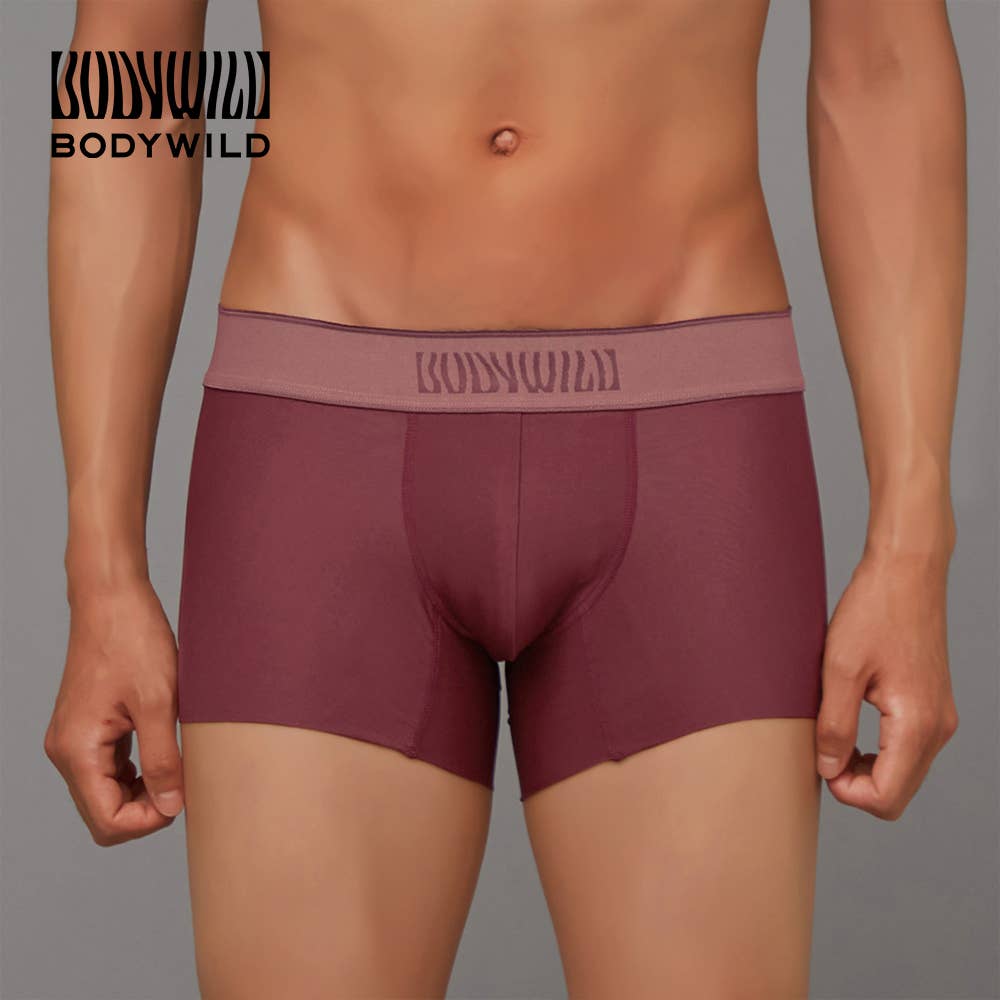 [Unhemmed] Low-rise boxer shorts (front closure)